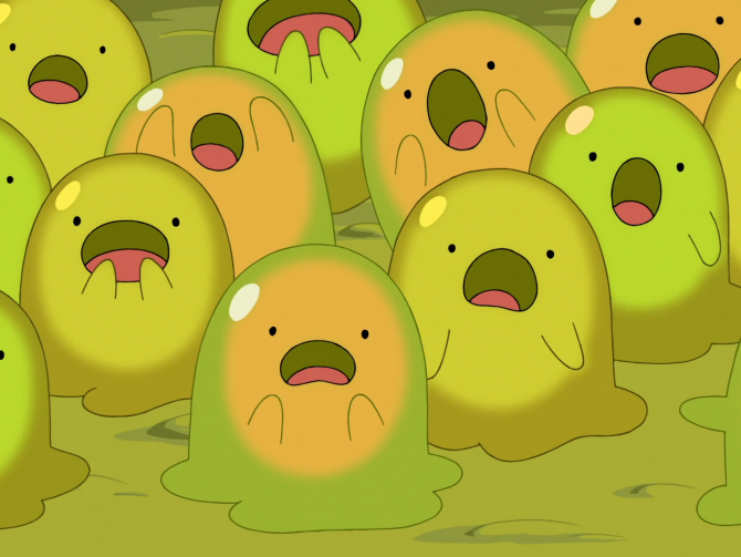 cartoon funny slime monster