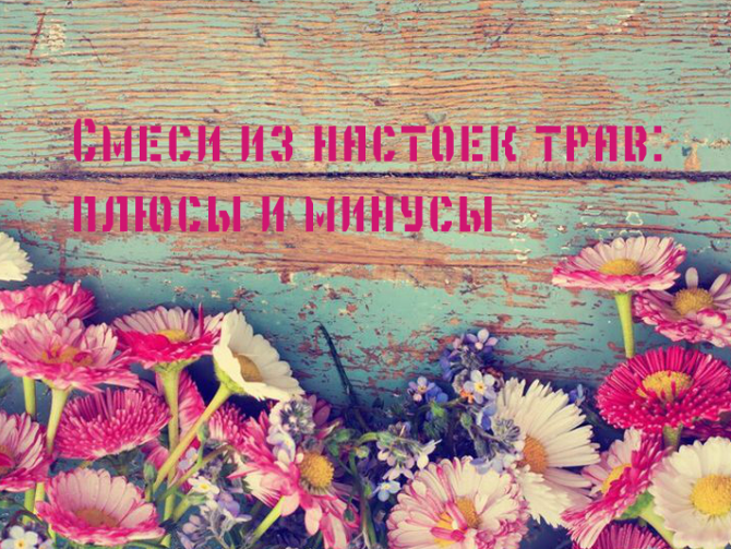 Смеси травяных настоек: плюсы и минусы