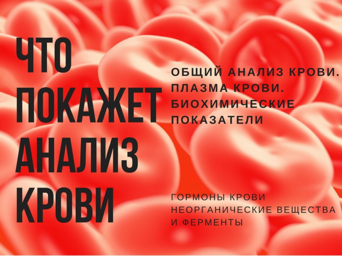 Общий анализ крови. Плазма крови. Биохимические показатели